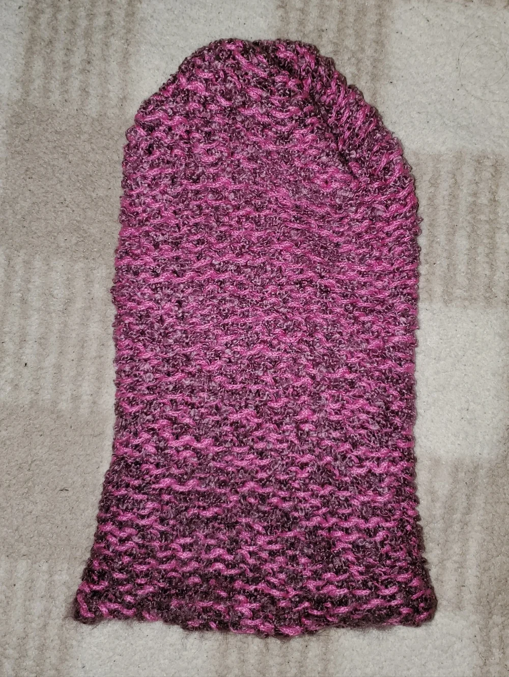 5 for $25 | Handmade Loose Knit Pink and Mauve Beanie